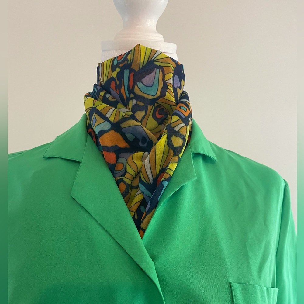 🤩 4/$25 Vintage: 1960’s Headscarf, Neckerchief, Rockabilly Accessory, Vibrant